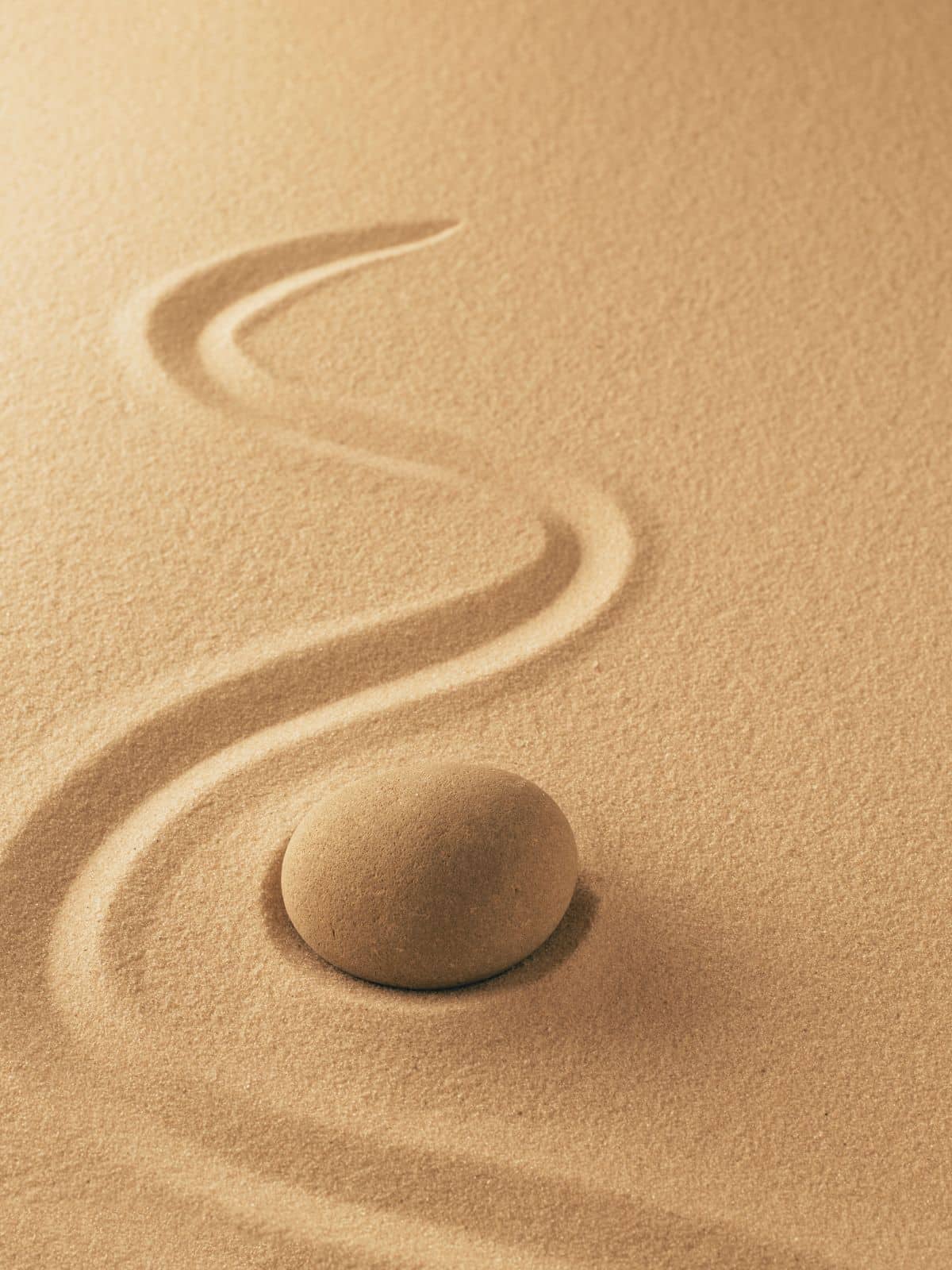 Stone in sand
